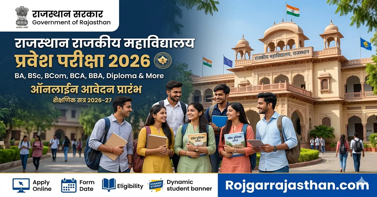 Rajasthan Govt College Admission 2026 apply link