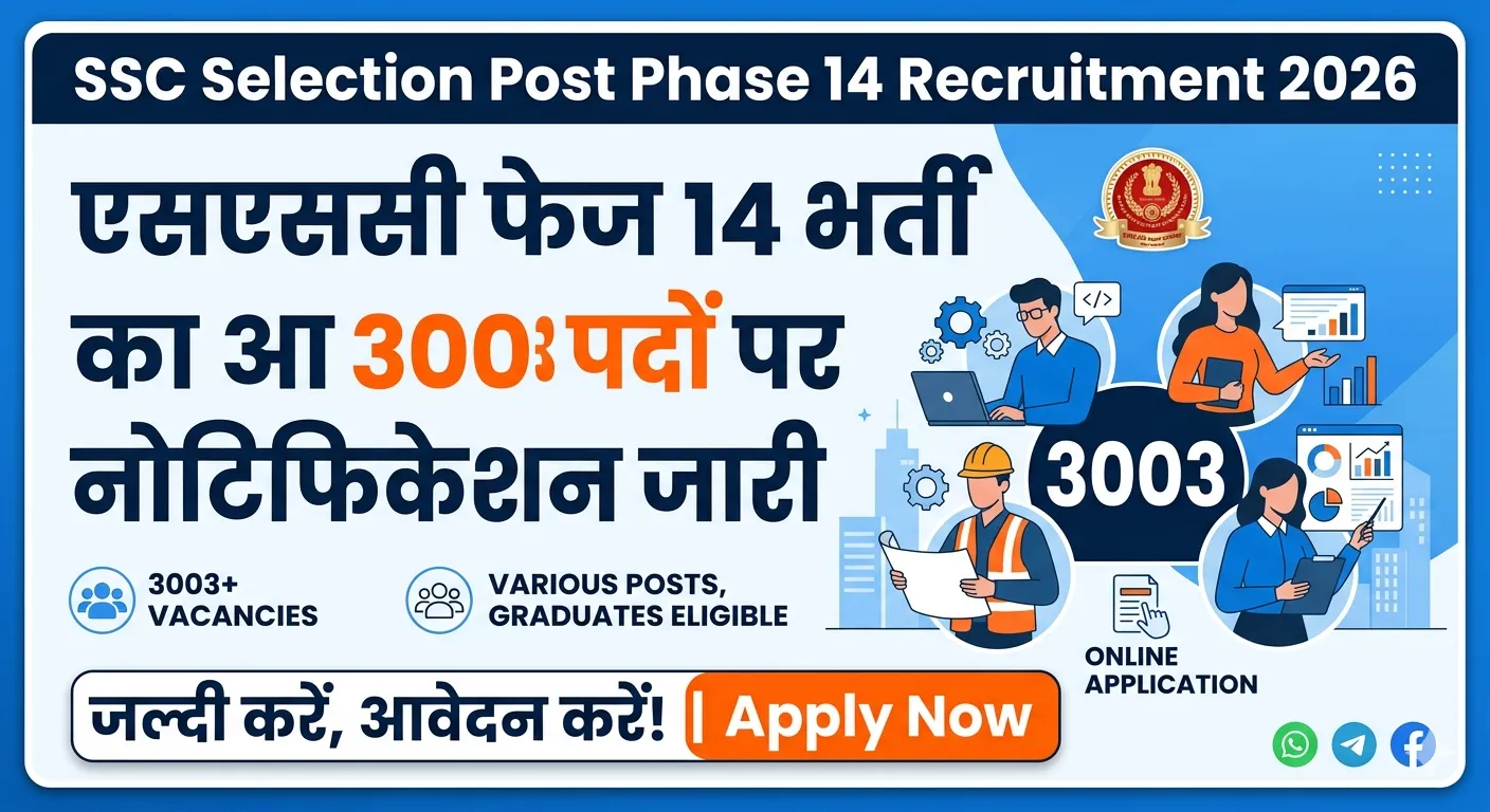 SSC Selection Post Phase 14 Recruitment 2026 apply now