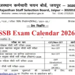 RSSB Exam Calendar 2026 pdf Download