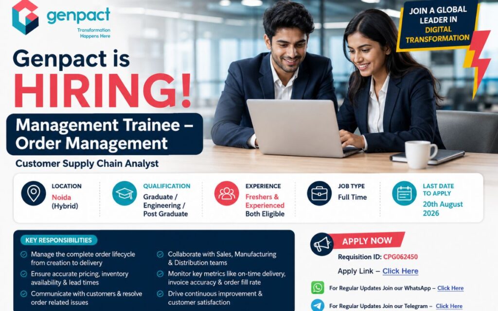 Genpact Hiring Management Trainee